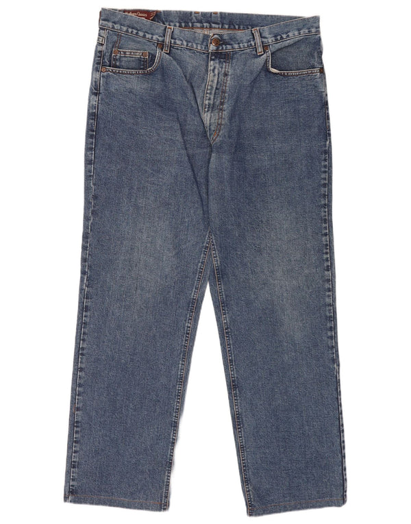Marlboro Classics Mens Straight Jeans W38 L31 Blue Cotton