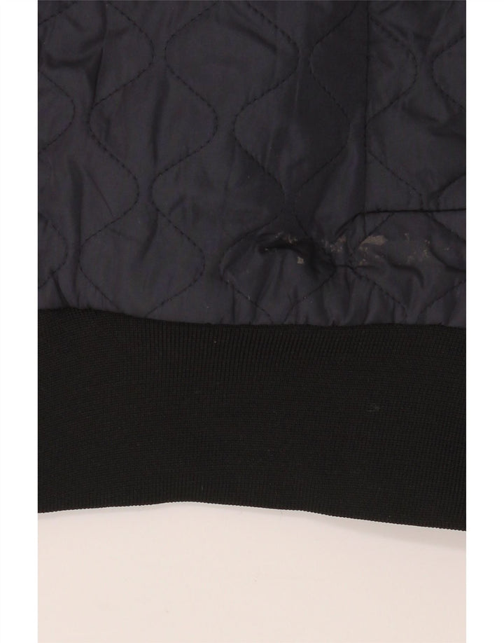 Zara Damen Crop Steppjacke UK 10 Small Marineblau