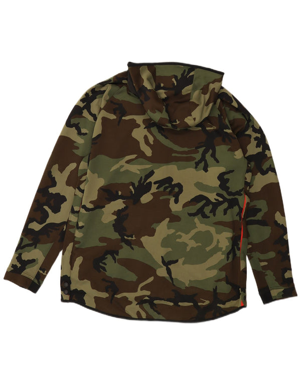 Nike Mens Dri Fit Hooded Tracksuit Top Jacket XL Khaki Camouflage Polyester