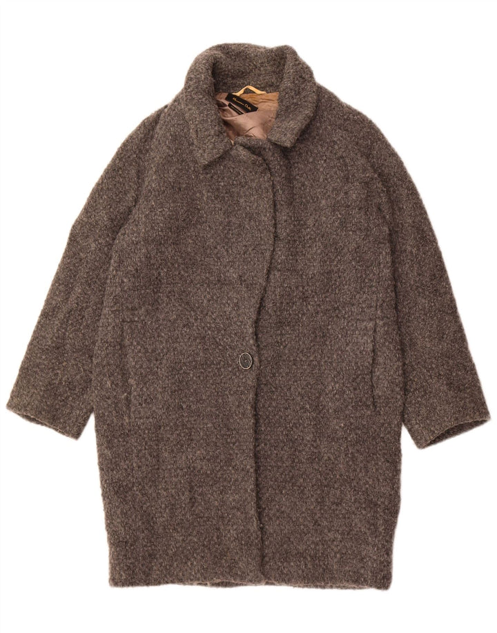 Massimo Dutti Abrigo Oversize Mujer UK 10 Small Lana Gris