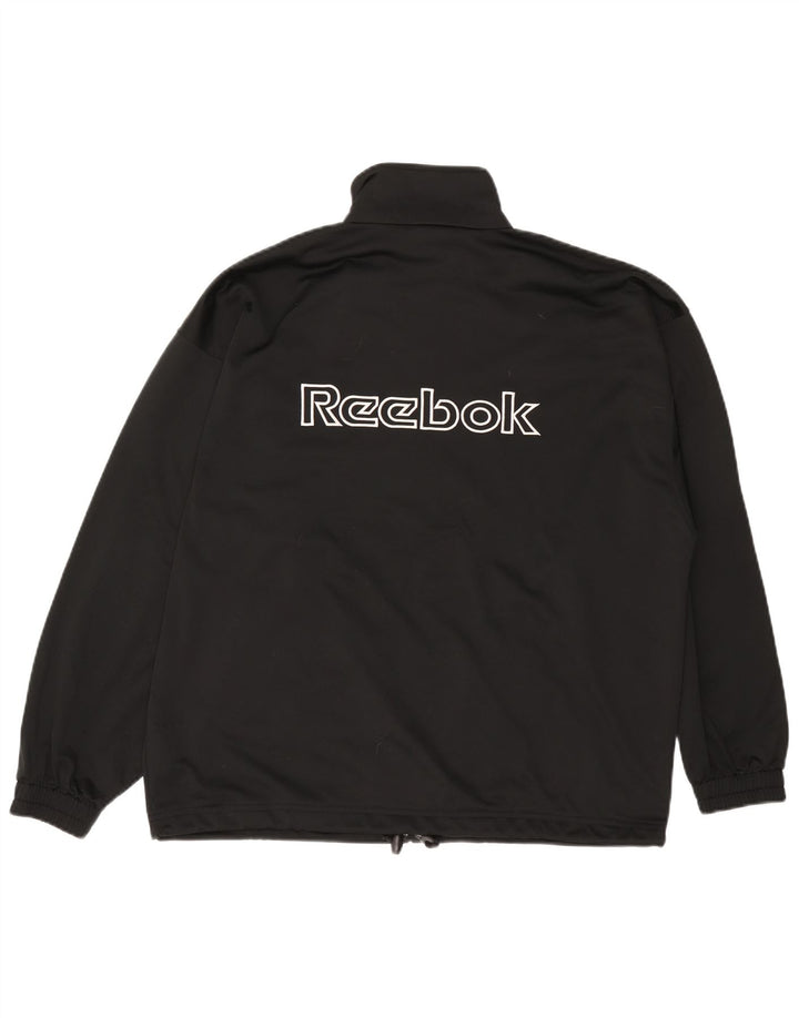 Reebok Veste de survêtement coupe ample graphique pour hommes, petit, noir, polyester
