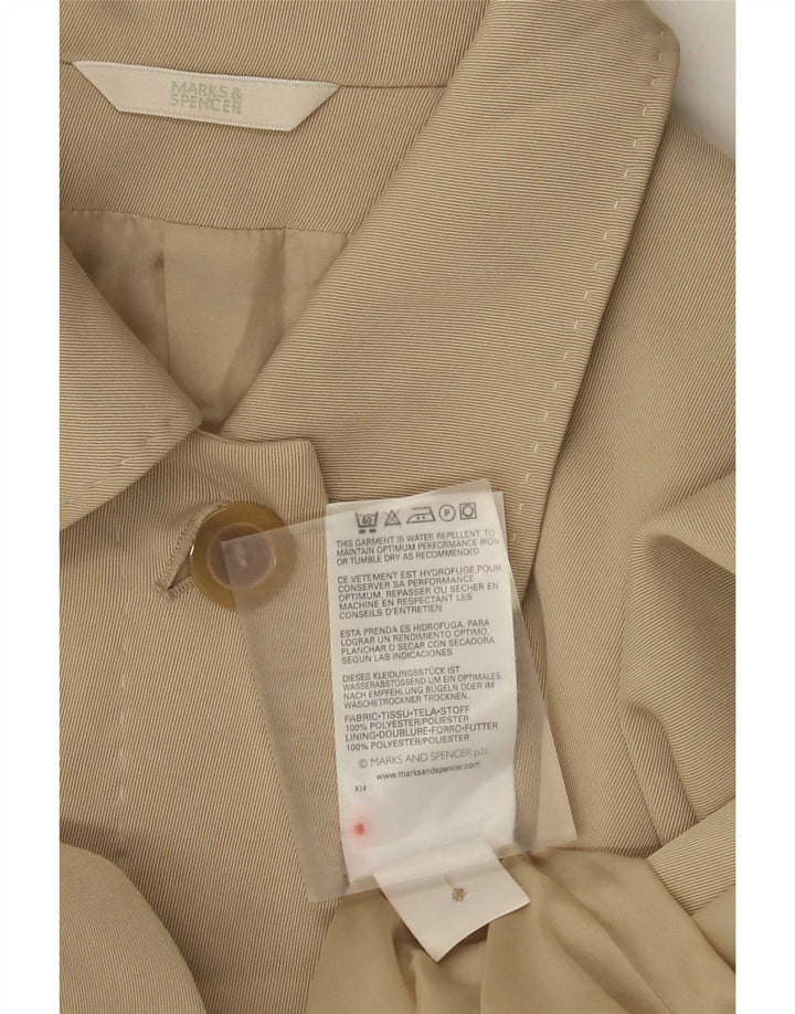 Marks & Spencer Abrigo de corte estándar para mujer UK 40 XL Poliéster beige