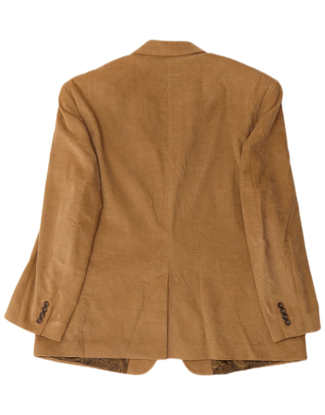 Chaps Veste blazer en velours côtelé à 2 boutons pour homme IT 50 Grand coton beige
