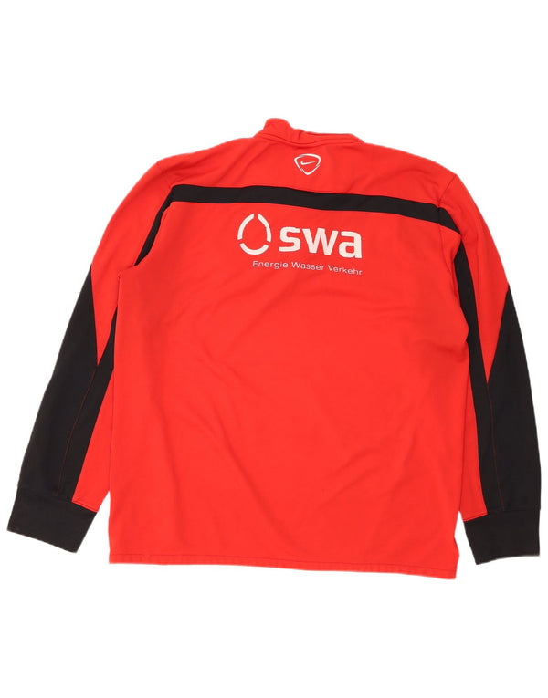 Nike FCA Augsburg Graphic Pullover Tuta da Uomo Top Large Rosso Colorblock