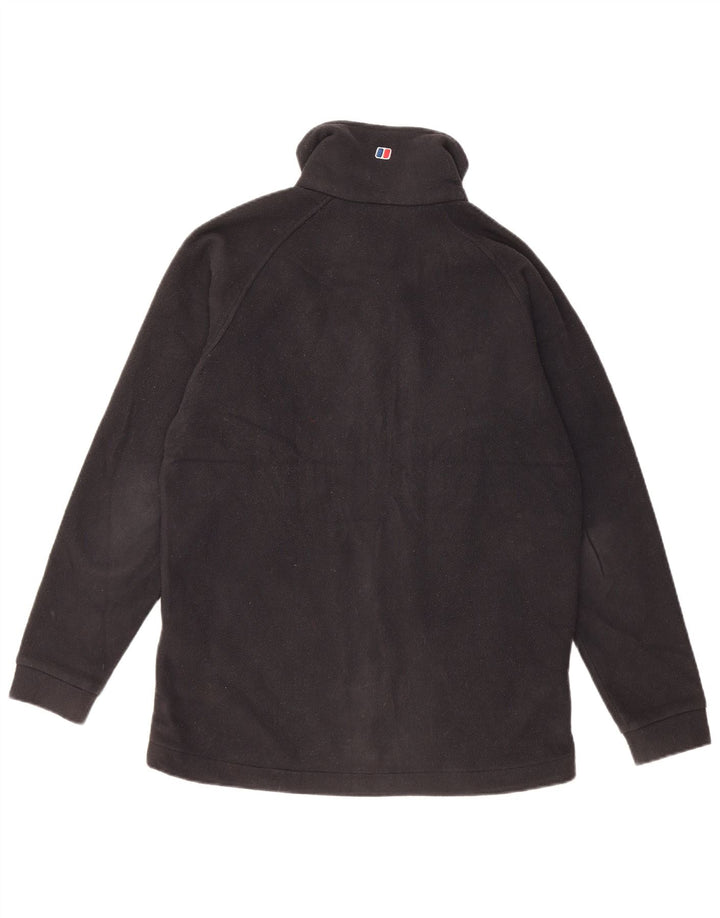 BERGHAUS Womens Oversized Fleece Jacket UK 8 Small  Black Polyester