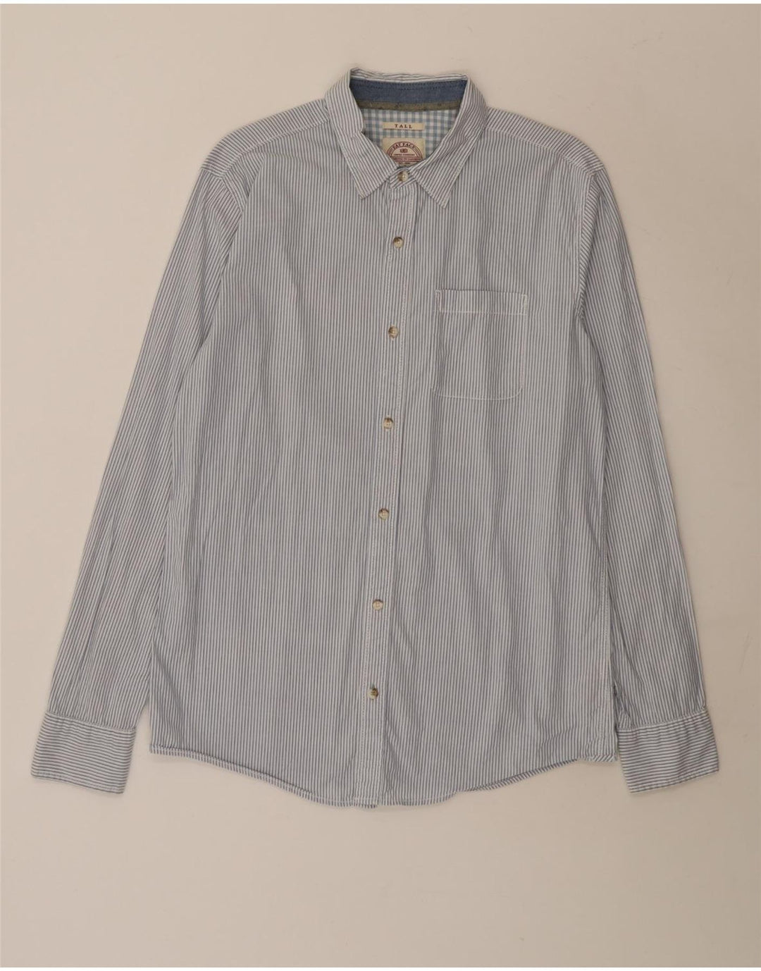 Fat Face Mens Tall Regular Fit Shirt Medium Blue Striped Cotton