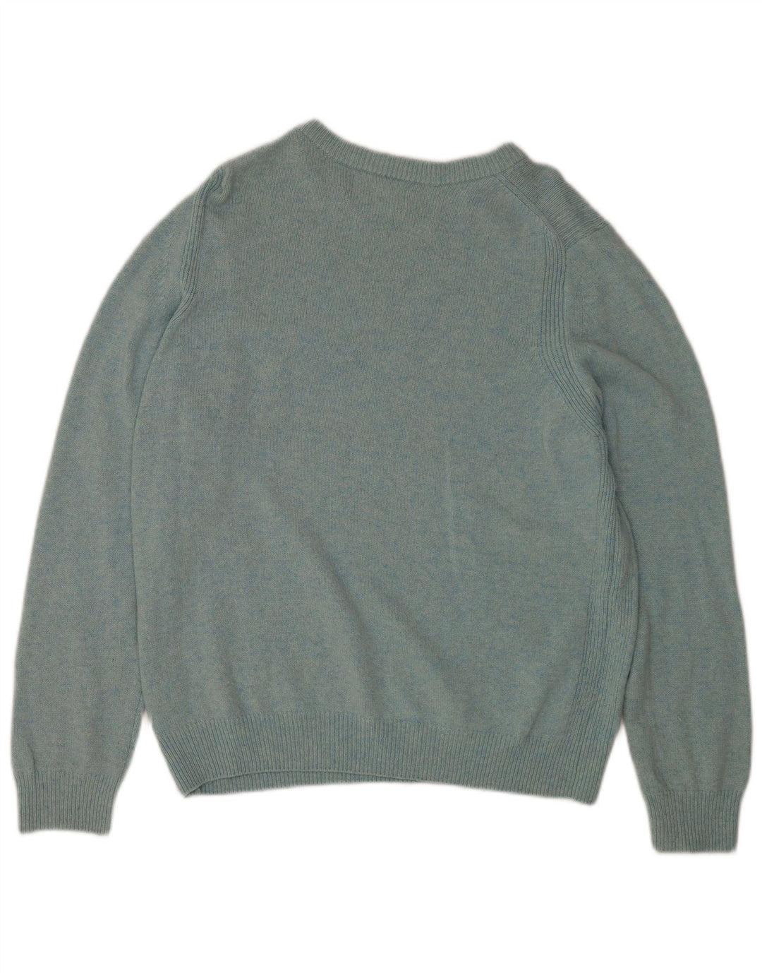 Marks & Spencer Womens Boat Neck Jumper Sweater UK 16 Large Blue Wool
