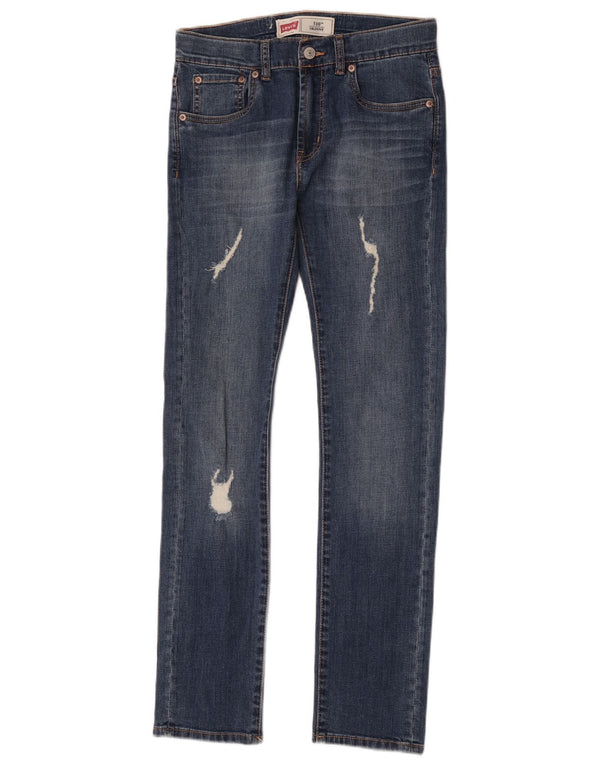 Levi's Boys 510 Vaqueros pitillo desgastados 13-14 años W28 L30 Algodón azul