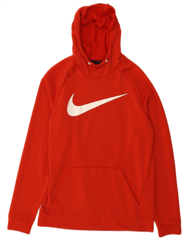 Nike Dri Fit Graphic Sudadera con capucha para hombre, color naranja medio, poliéster