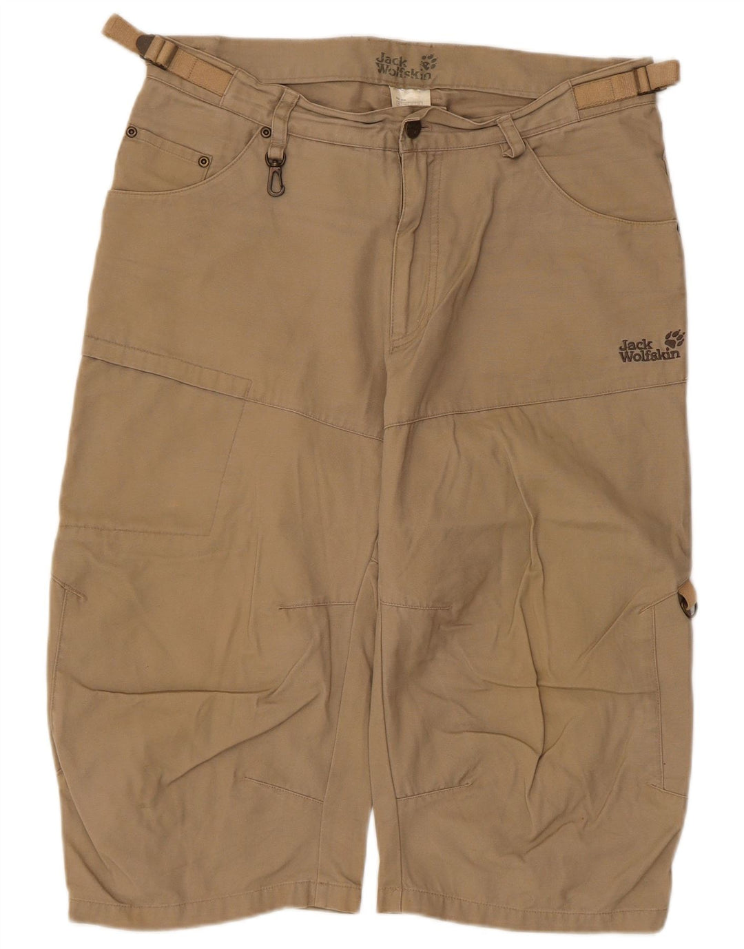 Jack Wolfskin Mens Cargo Bermuda Shorts W33 Large Beige Cotton