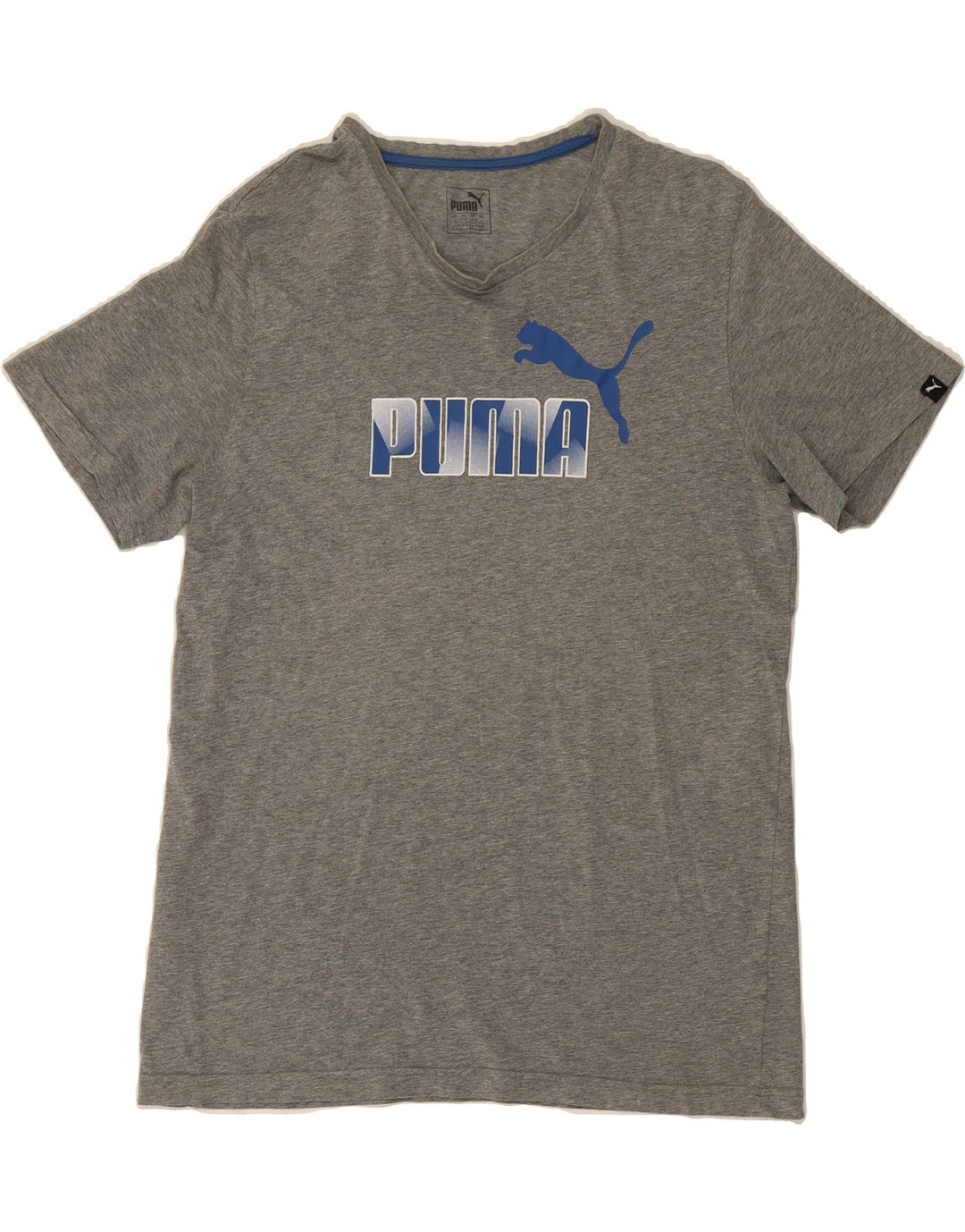 PUMA Mens Graphic T-Shirt Top Large Grey Vintage Puma and Second-Hand Puma from Messina Hembry 