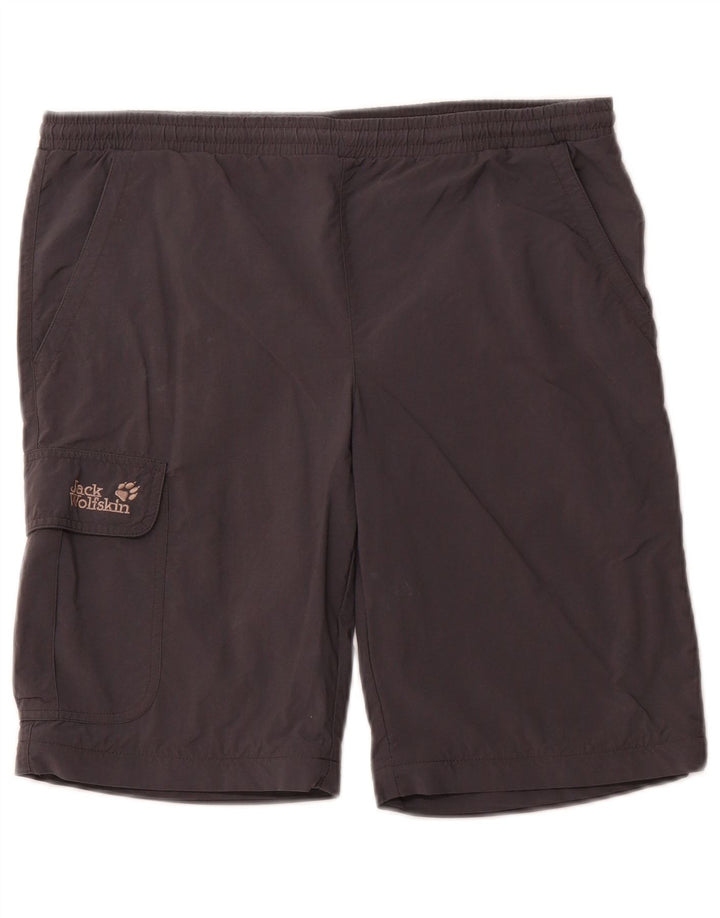 JACK WOLFSKIN Boys Sport Shorts 15-16 Years Grey Polyamide