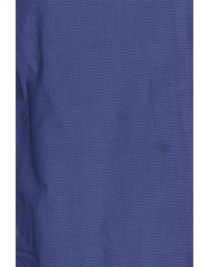 CHAPS Mens Classic Fit Shirt Size 15 Medium Blue Houndstooth Cotton Vintage Chaps and Second-Hand Chaps from Messina Hembry 