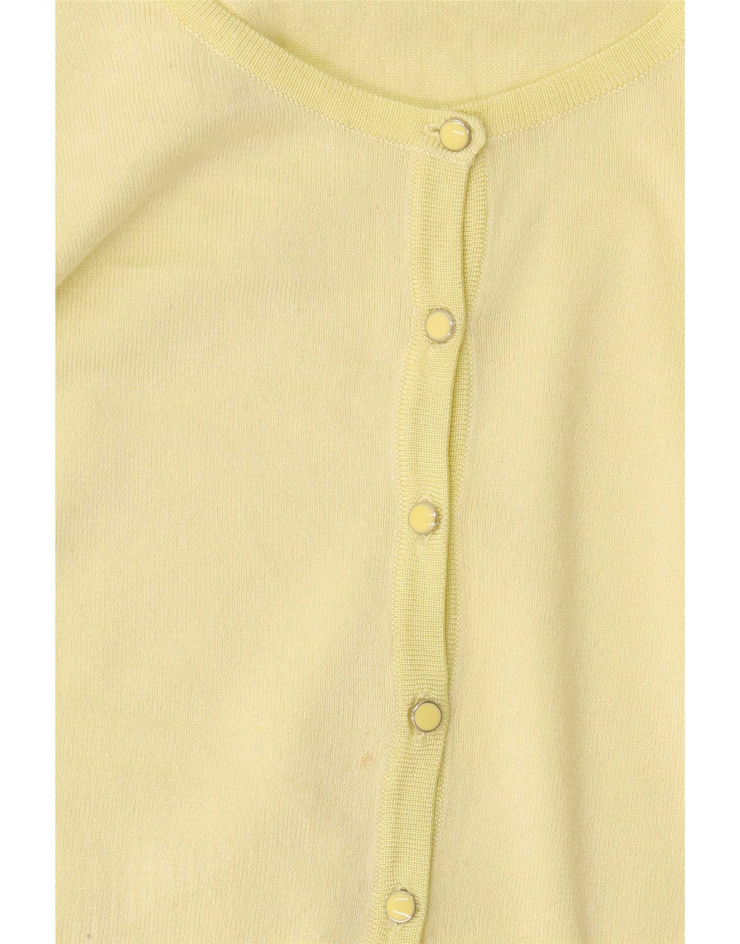 Marks & Spencer Womens Cardigan Sweater UK 8 Small Yellow Viscose