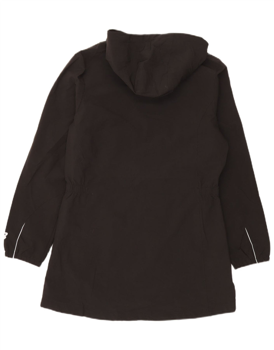 New Balance Womens Hooded Raincoat UK 14 Medium Black Polyester