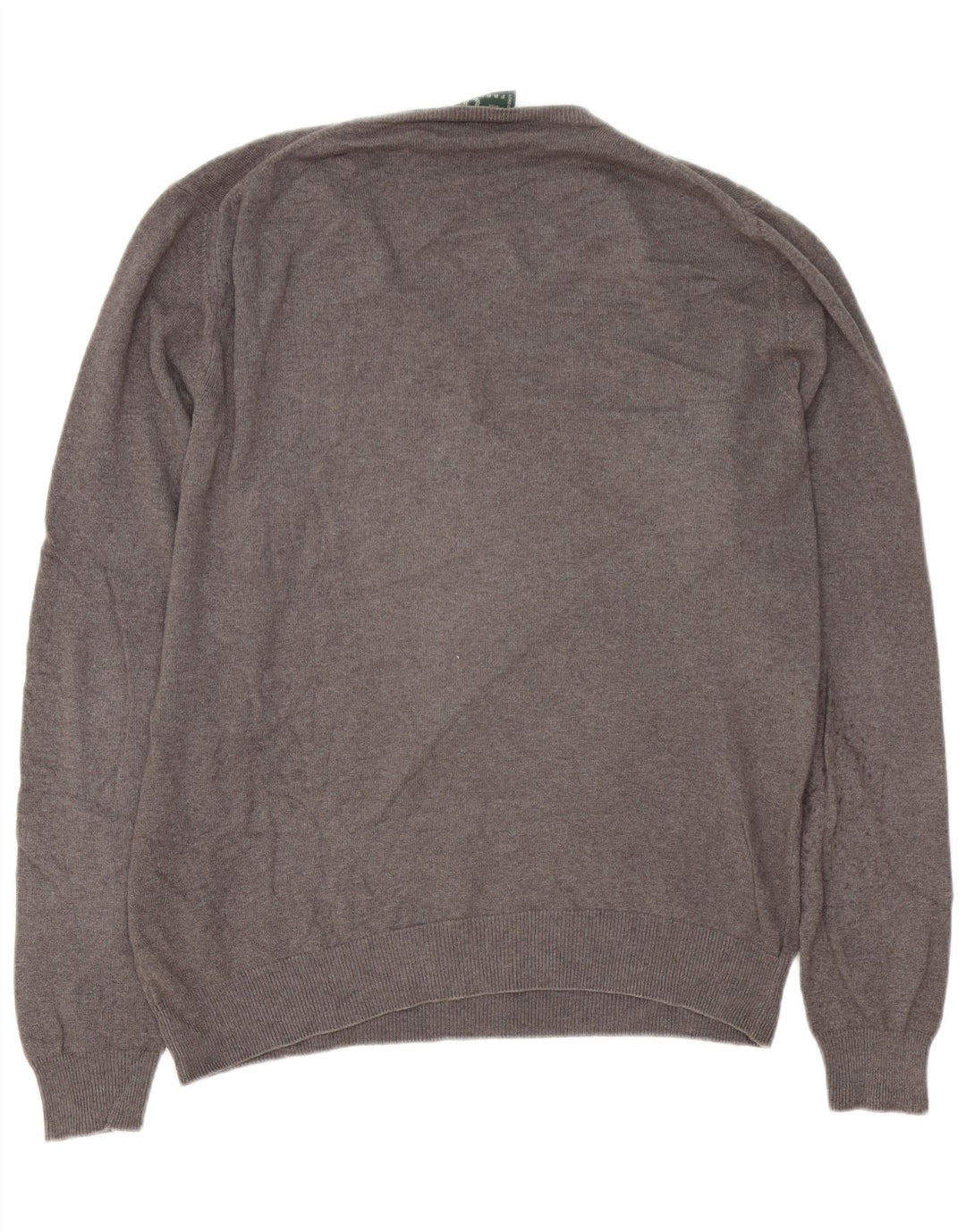 Maglione maglione con scollo a V da uomo Fred Perry XL in lana grigia
