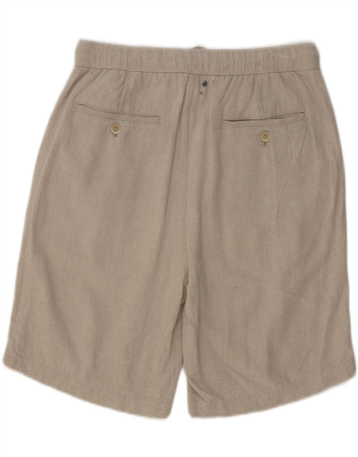 ZARA Womens Chino Shorts Medium W31 Beige Linen Vintage Zara and Second-Hand Zara from Messina Hembry 