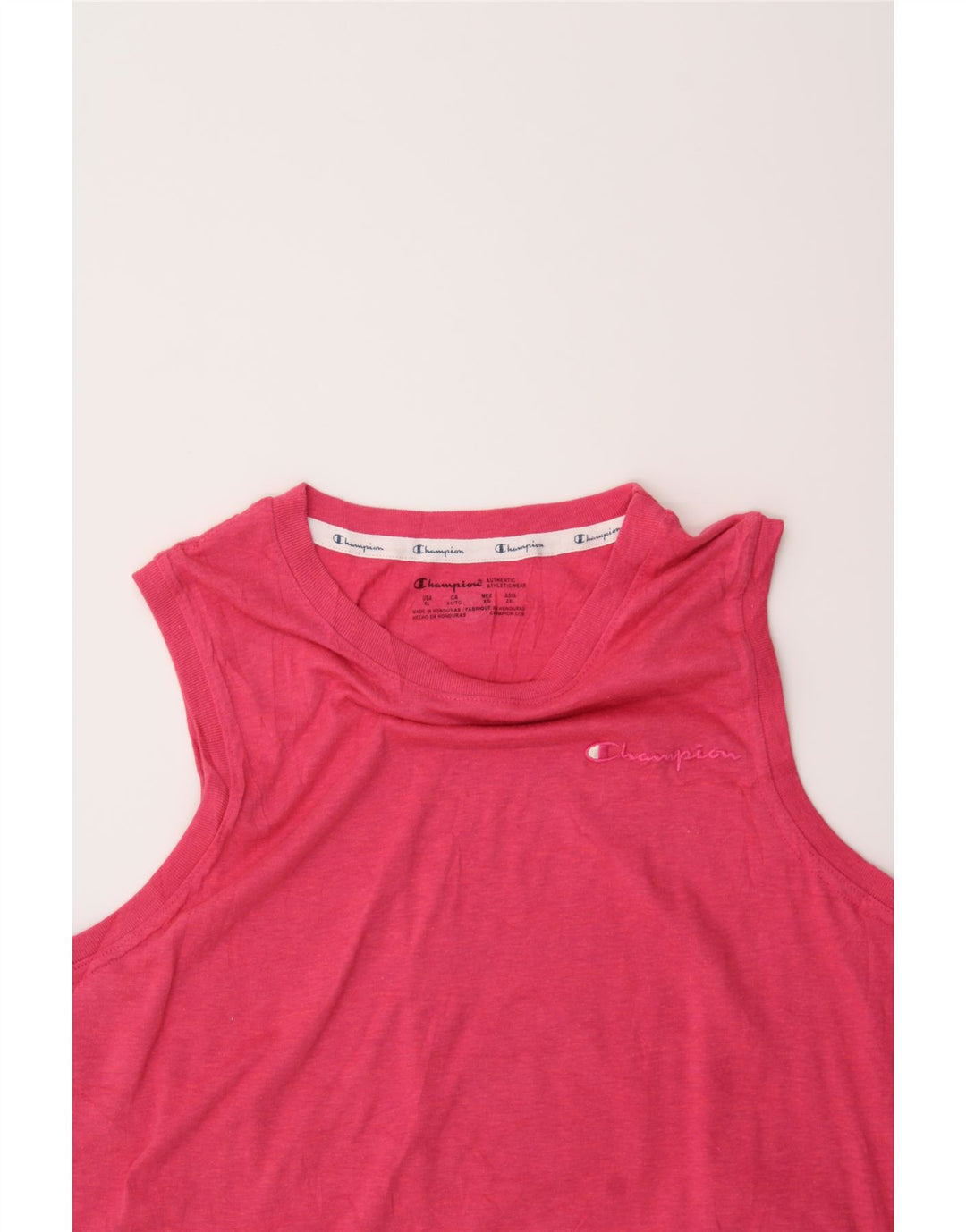 CHAMPION Womens Vest Top UK 18 XL Pink Vintage Champion and Second-Hand Champion from Messina Hembry 