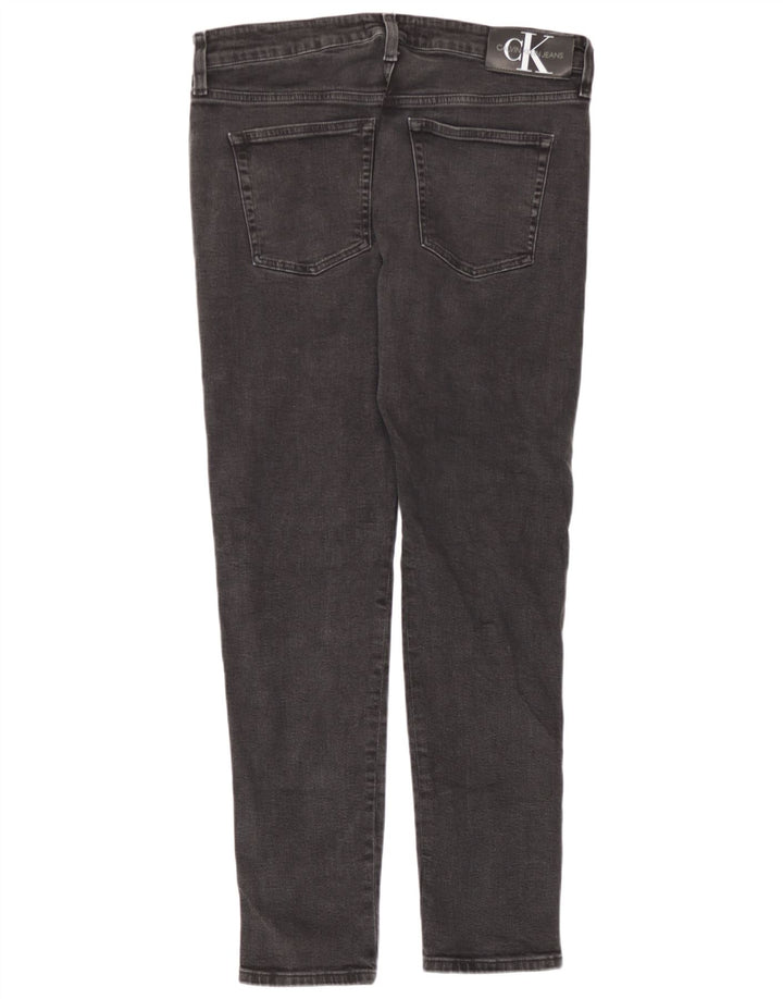 Calvin Klein Mens Graphic Slim Jeans W34 L32 Grey Cotton