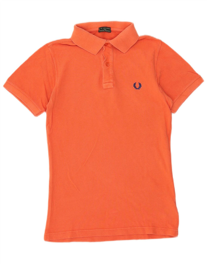 FRED PERRY Boys Polo Shirt 13-14 Years Orange Cotton
