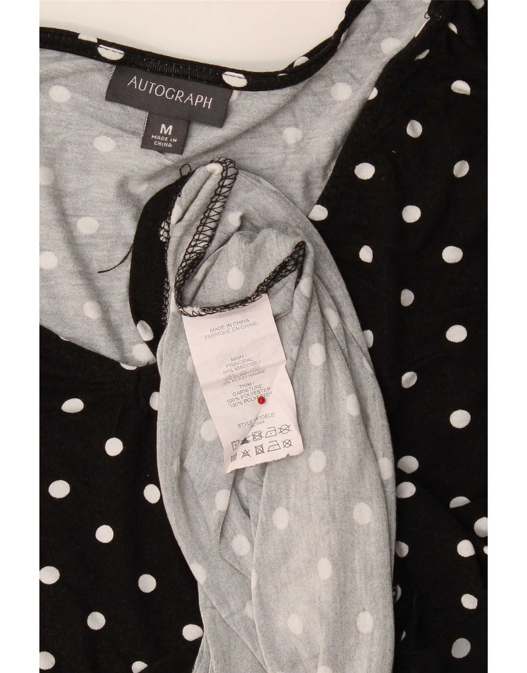 Marks & Spencer Camicetta a maniche lunghe Autograph da donna UK 14 Medio Nero