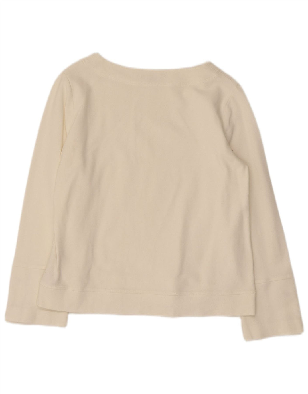 MASSIMO DUTTI Womens Sweatshirt Jumper UK 14 Medium Off White Cotton