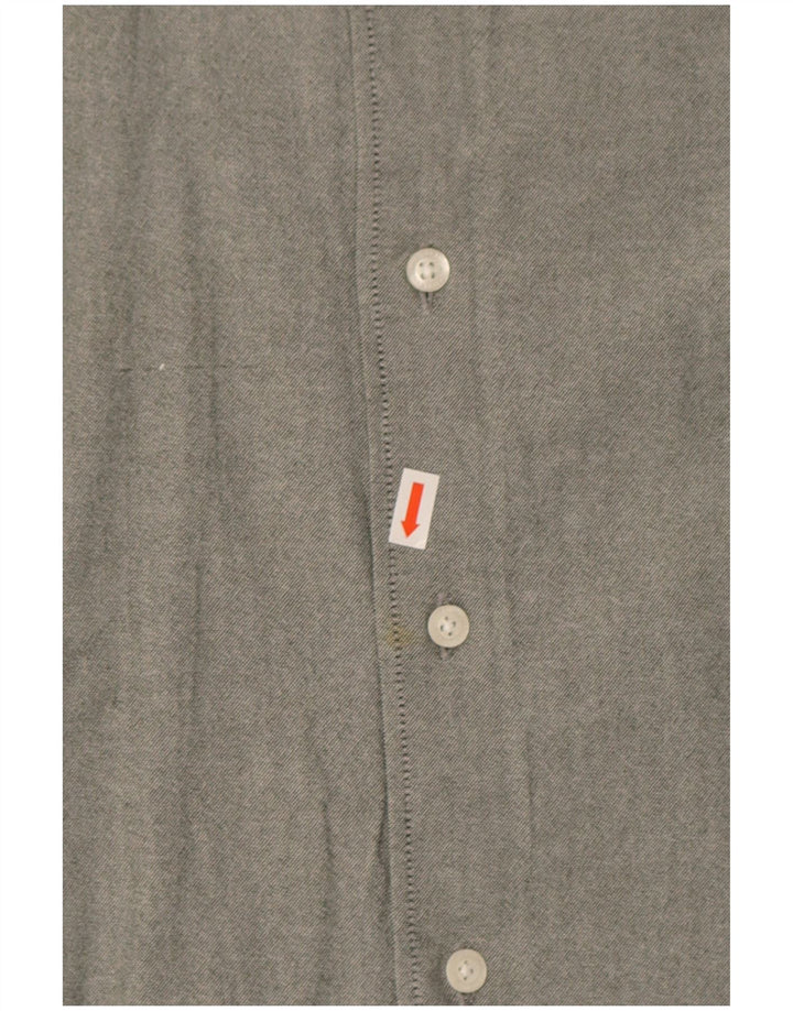 Timberland Mens Slim Fit Shirt Large Grey Cotton