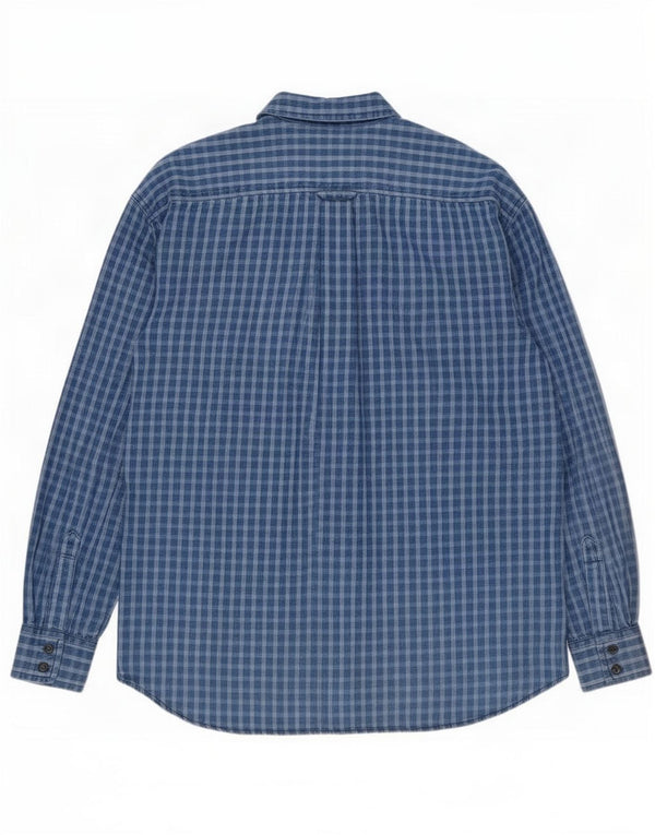 Camicia da uomo Lee XL in cotone a quadri blu