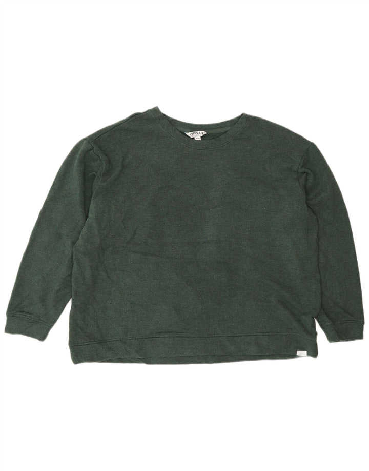ORVIS Womens Oversized Sweatshirt Jumper UK 18 XL Green