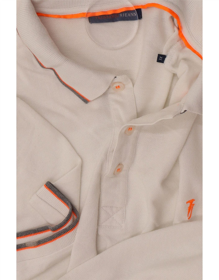 Trussardi Jeans Polo Homme XL Blanc