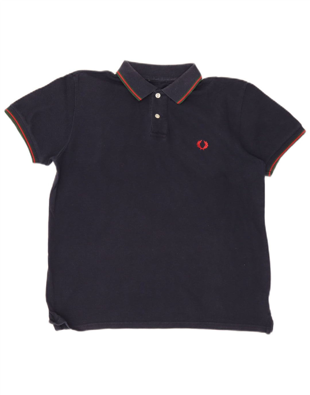 Fred Perry Mens Polo Shirt Medium Navy Blue Cotton