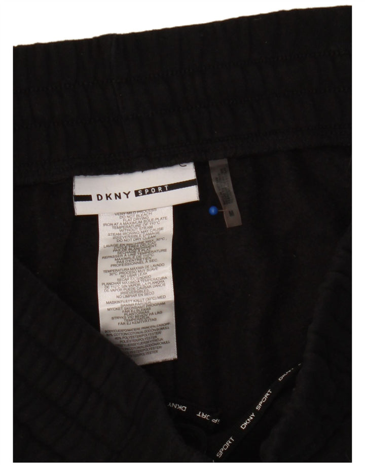 DKNY Mens Tracksuit Trousers Joggers Medium  Black Cotton