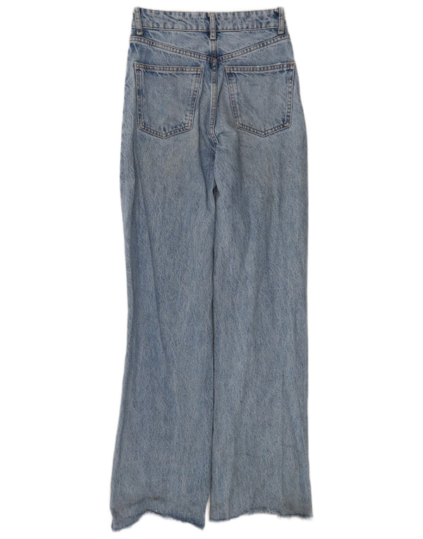Zara Dame Straight Jeans EU 34 2XS W24 L34 Blå