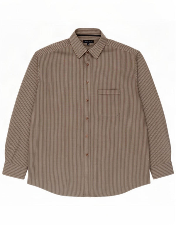 Camicia da uomo James Pringle XL Poliestere gessato grigio