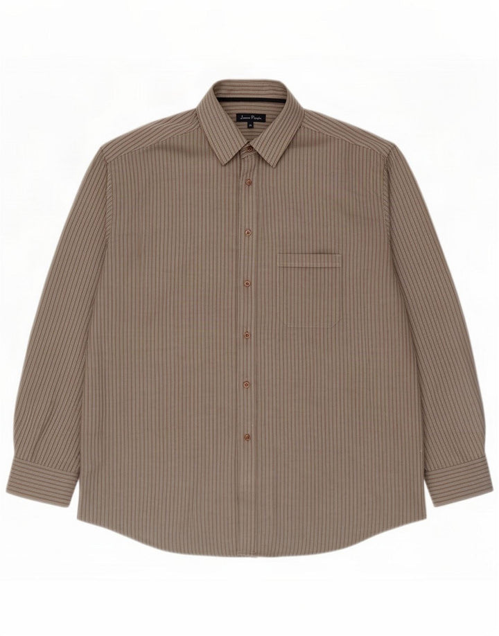 Camicia da uomo James Pringle XL Poliestere gessato grigio