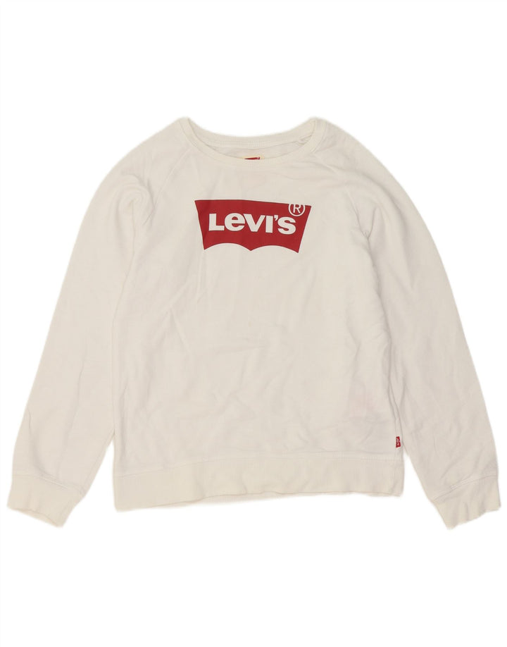 Moletom gráfico LEVI'S Boys 15-16 anos algodão branco