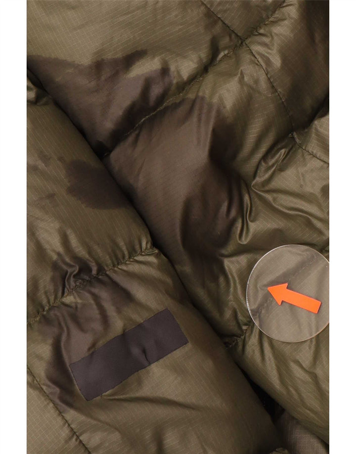 PEUTEREY Mens Hooded Padded Jacket UK 40 Large Khaki Polyamide