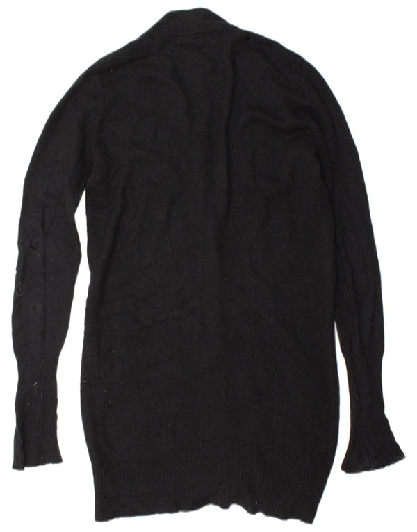 Maglione cardigan lungo da donna Zara UK 14 seta nera media