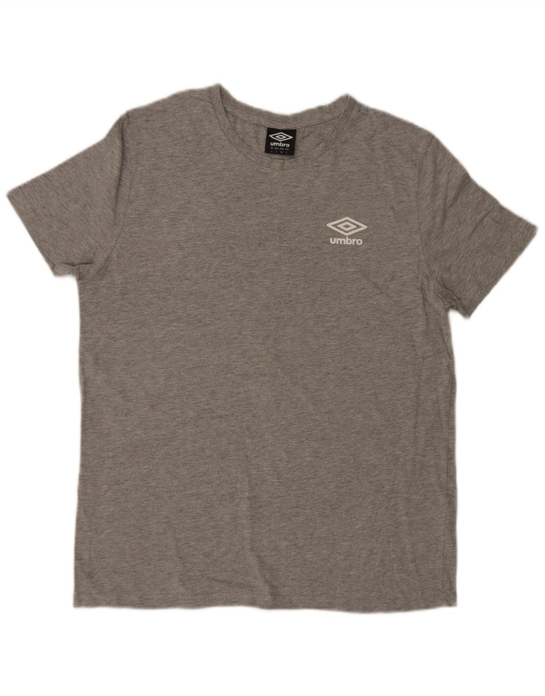 Umbro Mens T-Shirt Top Large Grey Cotton