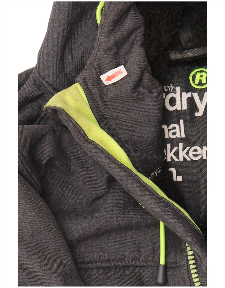 Giacca a vento da donna Windtrekker Superdry UK 16 grande poliestere grigio