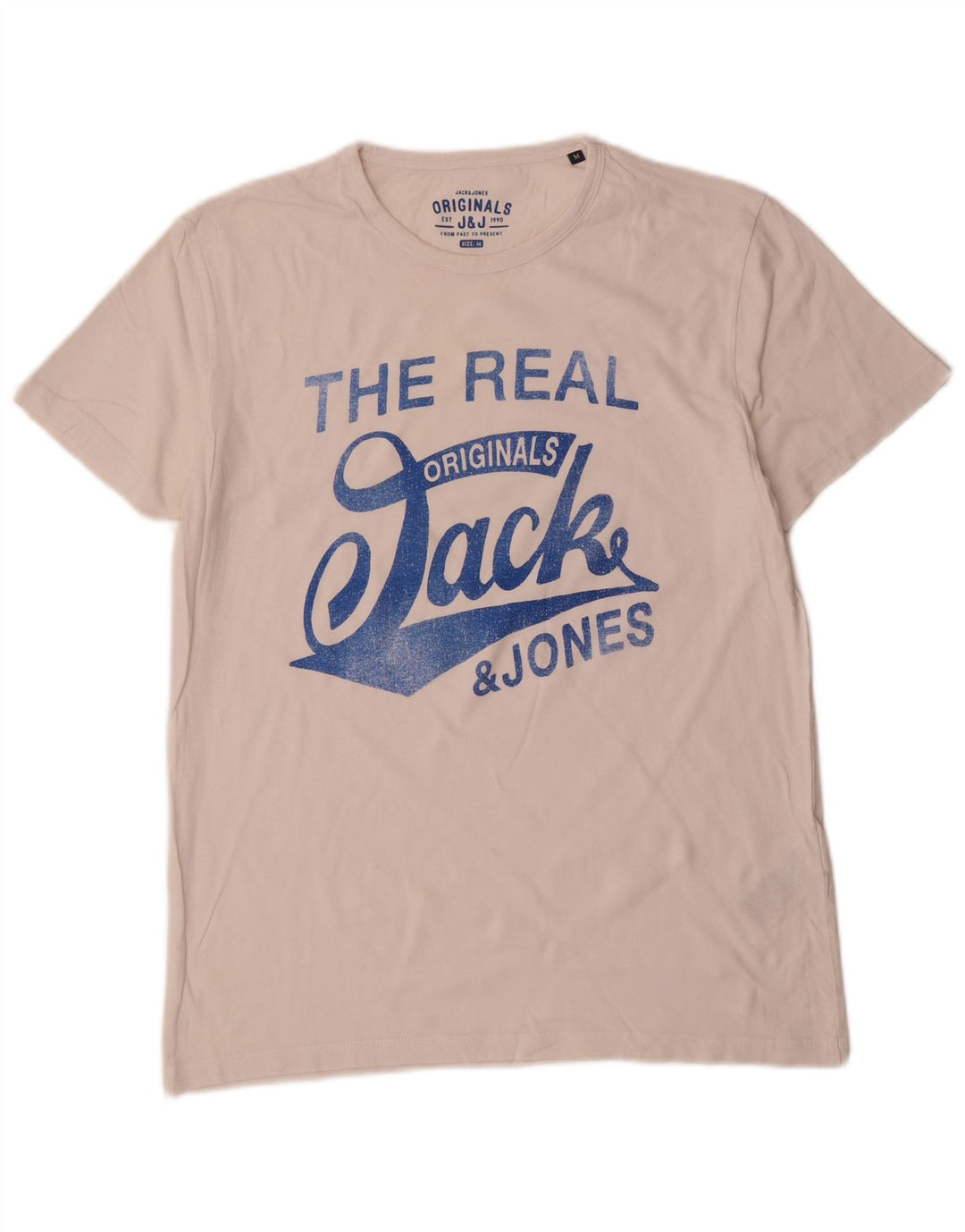 T-shirt grafica da uomo Jack & Jones Top in cotone bianco medio