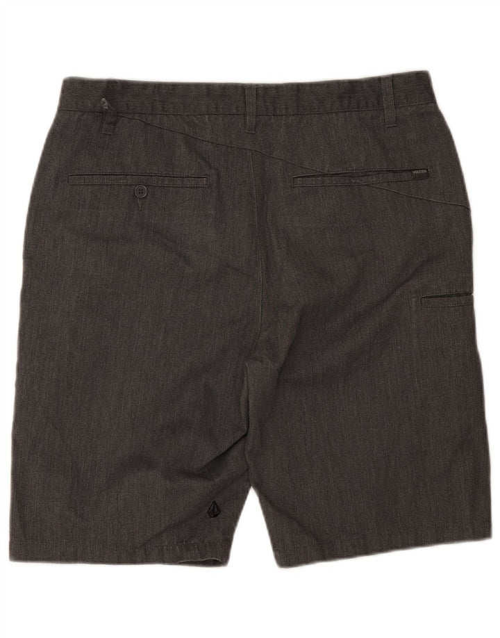 Volcom Mens Chino Shorts W34 Large Grey Flecked Cotton