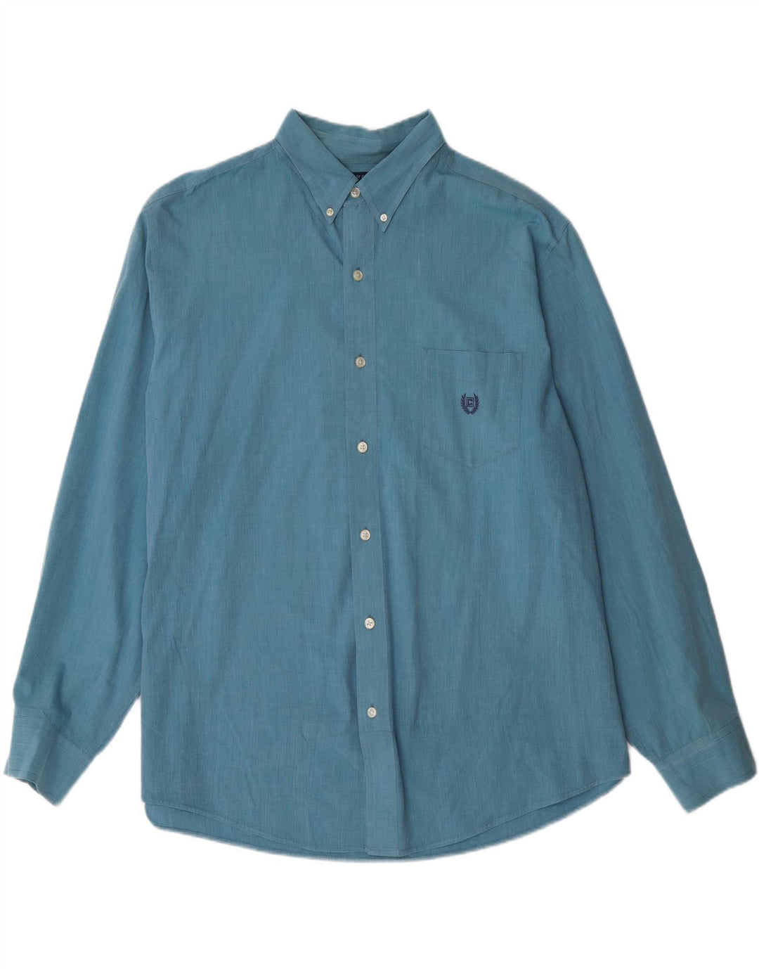 CHAPS Mens Big & Tall Shirt 2XL Blue Cotton