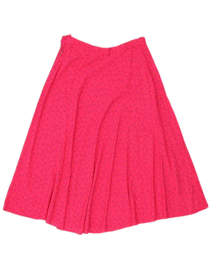 Vintage Womens A-Line Skirt W26 Small  Pink Spotted