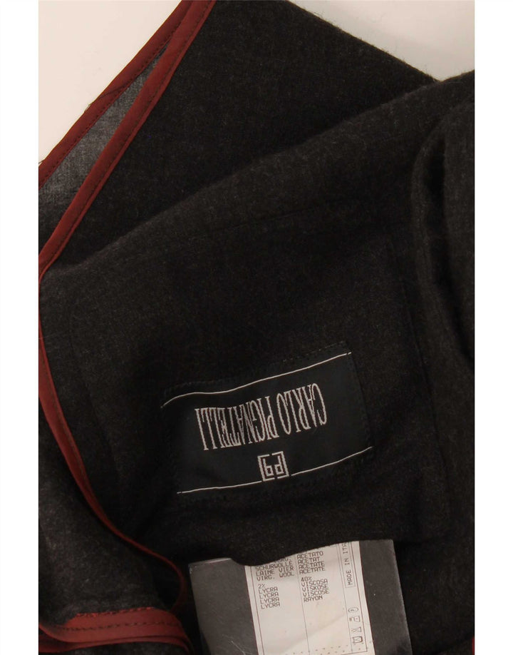 Giacca blazer da uomo a 4 bottoni Carlo Pignatelli UK 36 piccola lana nera