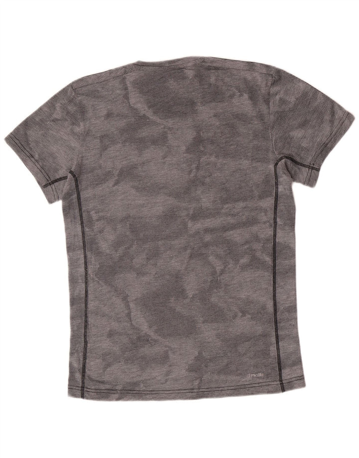 Adidas Mens Climalite T-Shirt Top Small Grey Camouflage Polyester