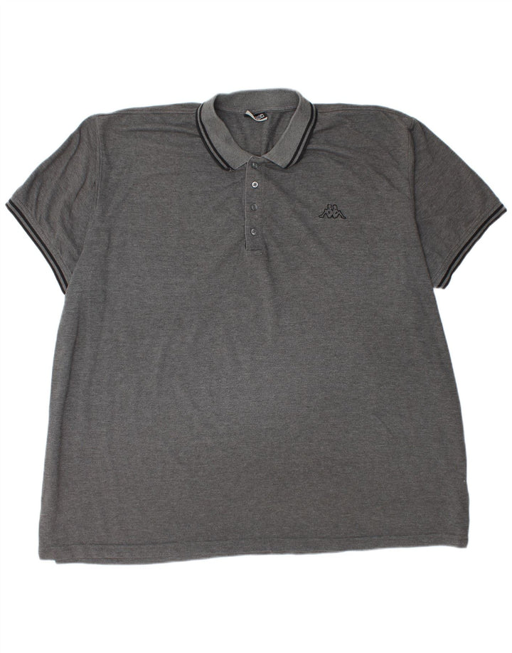 Męska koszulka polo KAPPA 6XL, szary poliester