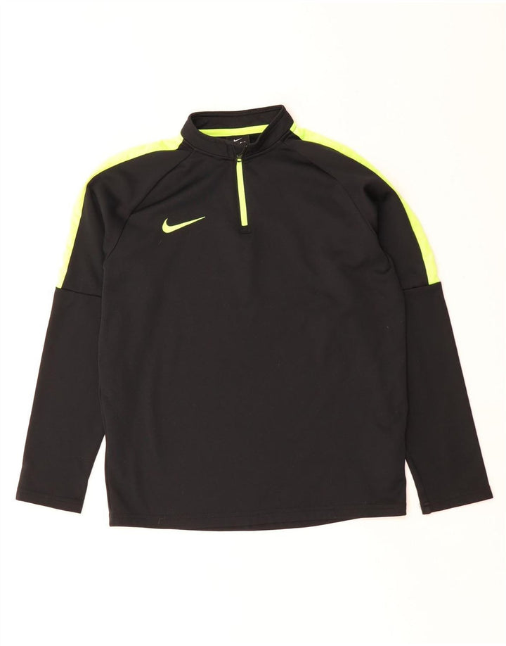 NIKE Boys Dri Fit Pullover Tracksuit Top 12-13 Years Large Black