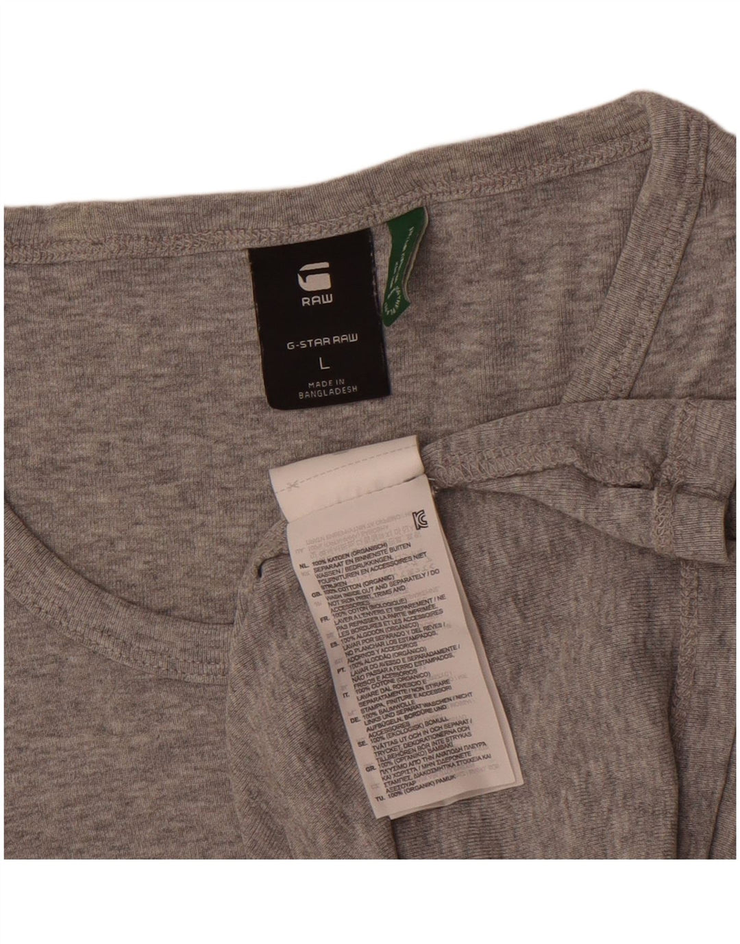 G-Star Mens T-Shirt Top Large Grey Flecked Cotton