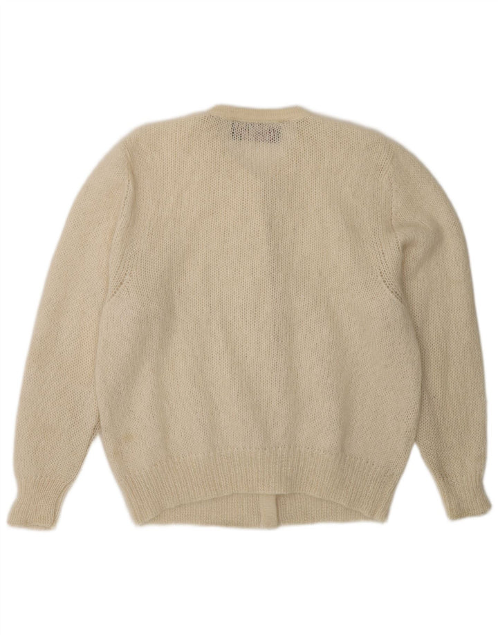Beatrice Womens Cardigan Sweater IT 46 Large Beige Mohair